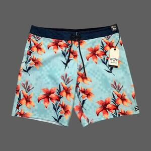 Billabong Sundays Pro 19" Boardshorts Coastal Blue NWT Size 38